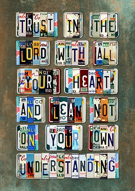 License Plate Bible Verse Wall Art