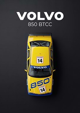 Volvo 850 BTCC Racing Car Poster