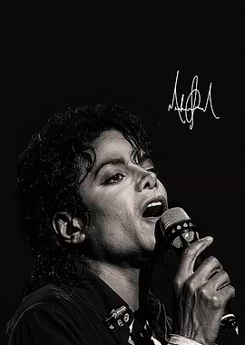 Michael Jackson Singing Portrait