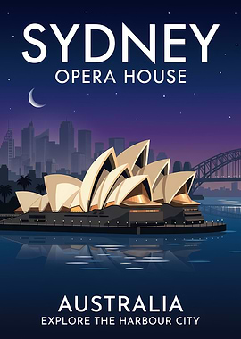 Sydney Opera House Travel Poster