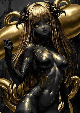Golden Aquarius Anime Goddess