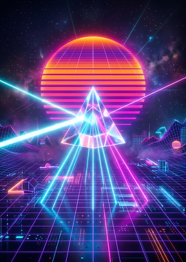 Synthwave Prism Laser Light Show