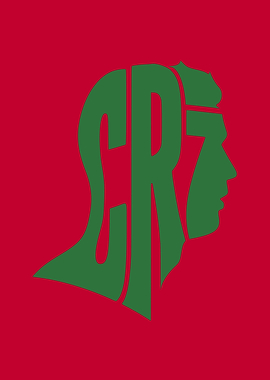 Cristiano Ronaldo CR7 Minimalist Silhouette