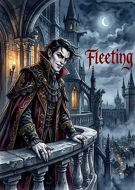 Vampire Lord on Gothic Castle Balcony