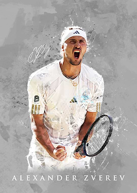 Alexander Zverev Tennis Poster