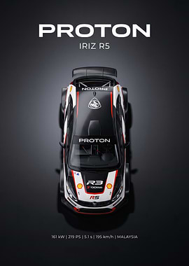 Proton Iriz R5 Rally Car Poster