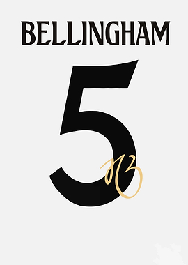Jude Bellingham Number 5 Jersey Graphic