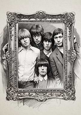 The Rolling Stones Portrait Sketch