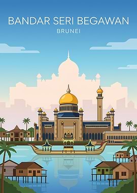Bandar Seri Begawan Travel Poster