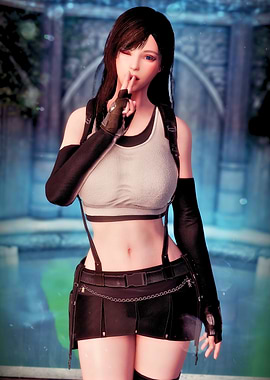 Tifa Lockhart Shushing Gesture