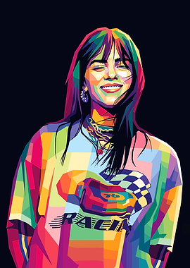 Billie Eilish Pop Art Portrait