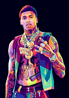 NLE Choppa Pop Art Portrait
