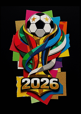 2026 World Cup Soccer Logo Art