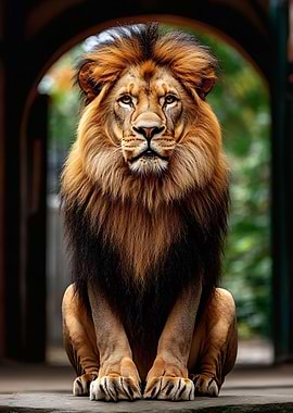 Majestic Male Lion Portrait