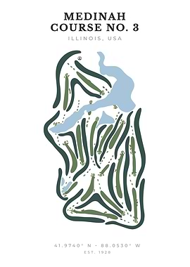 Medinah Country Club Course No. 3 Map