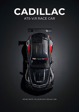 Cadillac ATS-V.R Race Car Poster