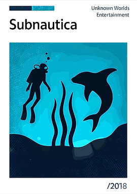 Subnautica Minimalist Game Poster