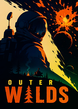 Outer Wilds Space Exploration Poster