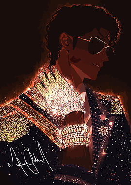 Michael Jackson Sparkling Movie Portrait Art