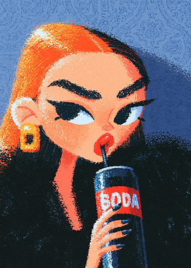 Midnight Retro Sassy Girl