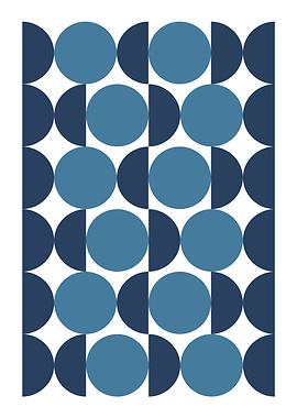 Blue Geometric Circle Pattern