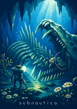 Subnautica Underwater Exploration Poster