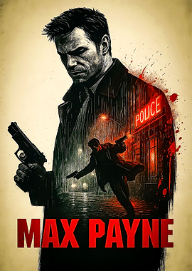 Max Payne Noir Action Poster