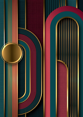 Abstract Geometric Art Deco Pattern