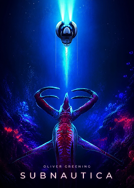 Subnautica Reaper Leviathan Encounter Poster