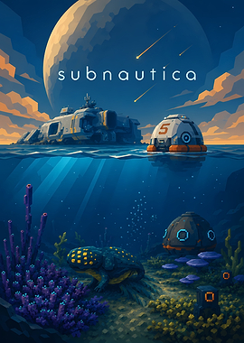 Subnautica Underwater Exploration Poster