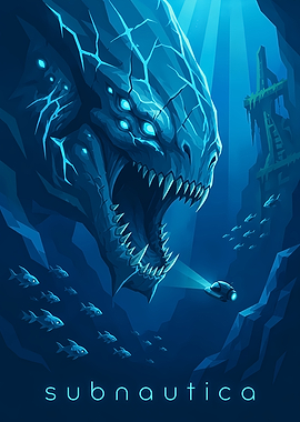 Subnautica Reaper Leviathan Poster