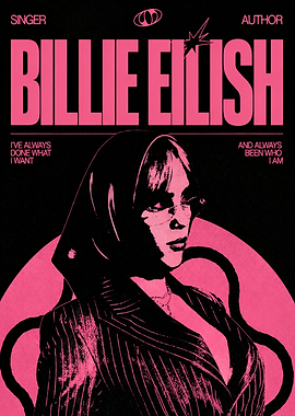 Billie Eilish Pink Poster