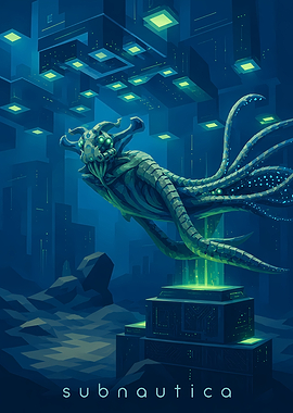 Subnautica Sea Emperor Leviathan Poster