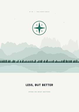Less, But Better - Minimalist Intentional Living Wall Art