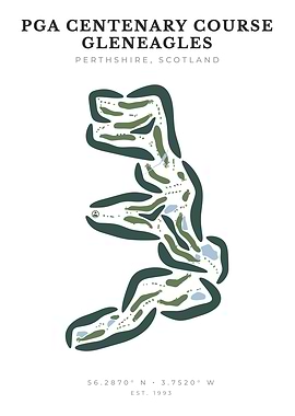 PGA Centenary Course Gleneagles Map
