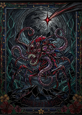 Eldritch Horror Stained Glass Art