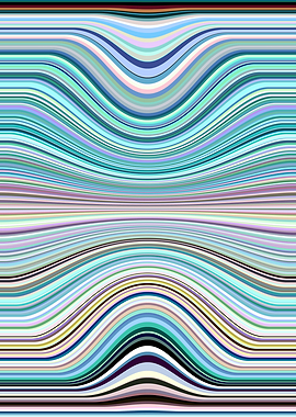 Abstract Wavy Pastel Line Pattern