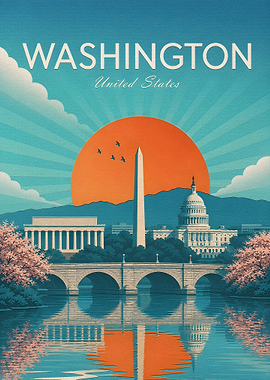 Washington DC Travel Poster