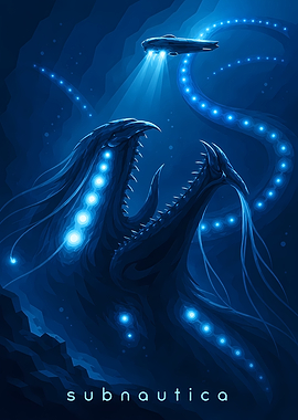 Subnautica Reaper Leviathan Poster