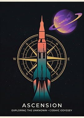 Ascension Cosmic Odyssey Space Poster