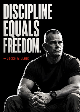 Jocko Willink Discipline Equals Freedom Poster