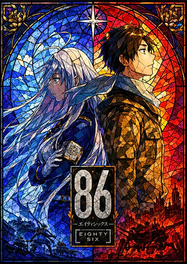 86 Eighty-Six Stained Glass Art