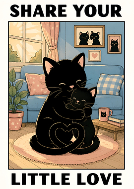 Cat Poster Love