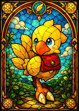 Stained Glass Chocobo Art