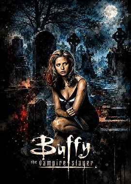 Buffy the Vampire Slayer Graveyard Poster