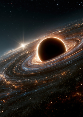 Supermassive Black Hole in Deep Space