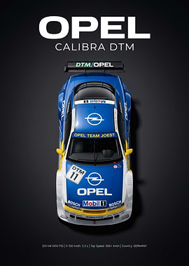 Opel Calibra DTM Racing Car Poster