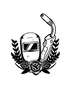 Welding Helmet and Torch Tattoo Design