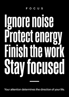 Inspirational Focus Motivational Poster