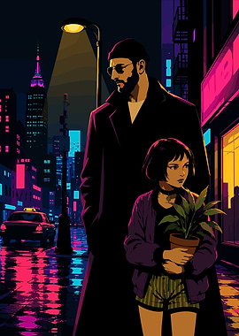 Leon and Mathilda Pixel Art